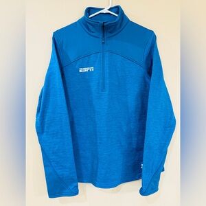 NWT Women’s Under Armour Cold Gear ESPN 1/2 Zip Blue Fitted Pullover